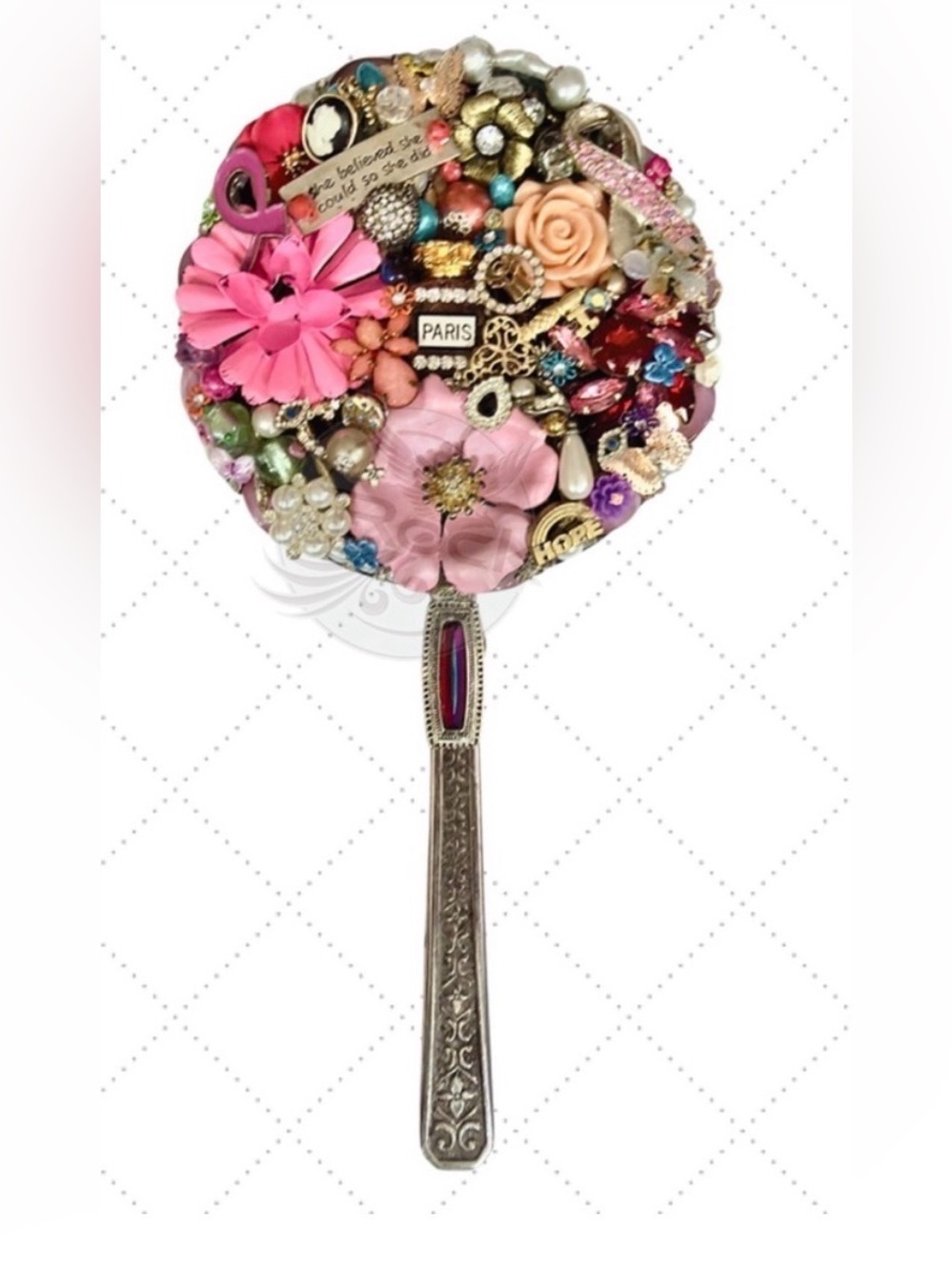 COMING SOON. Created 2 more antique Hand Mirror with artist COA. Early June